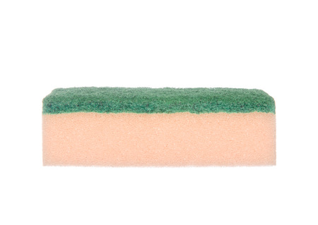Dish washing sponge isolated on white backgroundの写真素材