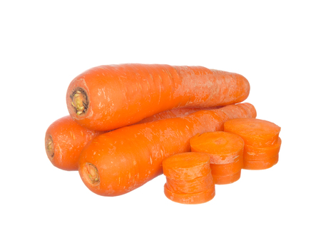 Carrots isolated on white backgroundの写真素材
