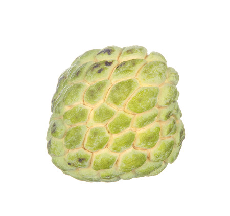 Custard apple isolated on white backgroundの写真素材