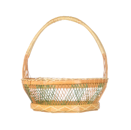 Basket isolated on white backgroundの写真素材
