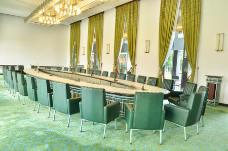 HO CHI MINH, VIETNAM - JULY 27 : Meeting room in Independence Palace on July 27, 2014 in Ho chi minh, Vietnam.のeditorial素材