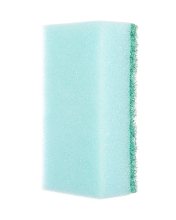 Dish washing sponge isolated on white backgroundの写真素材