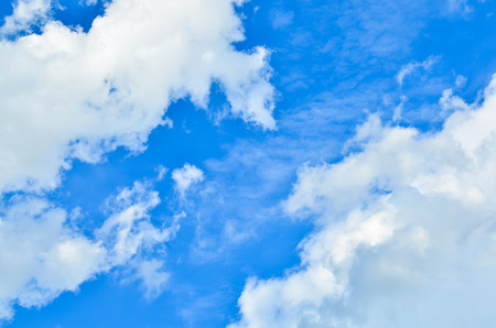 Blue sky with cloudsの写真素材