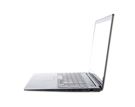 Laptop isolated on white backgroundの写真素材