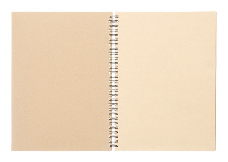 Open blank book isolated on white backgroundの写真素材