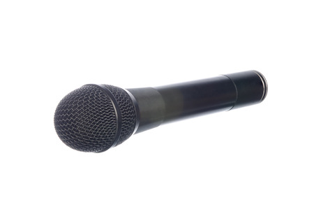 Microphone isolated on white backgroundの写真素材