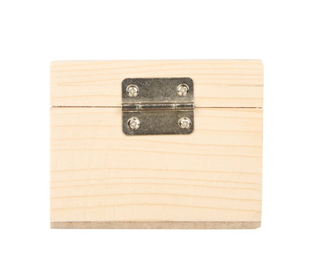 Wood box isolated on white backgroundの写真素材