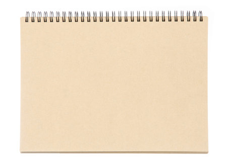 Blank book with cover isolated on white backgroundの写真素材