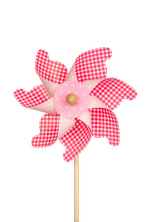 Colorful pinwheel isolated on white backgroundの写真素材