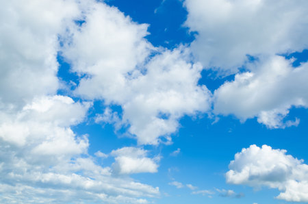 Blue sky with cloudsの写真素材