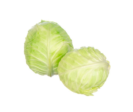 Cabbage isolated on white backgroundの写真素材