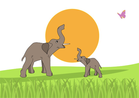 Young elephantのイラスト素材