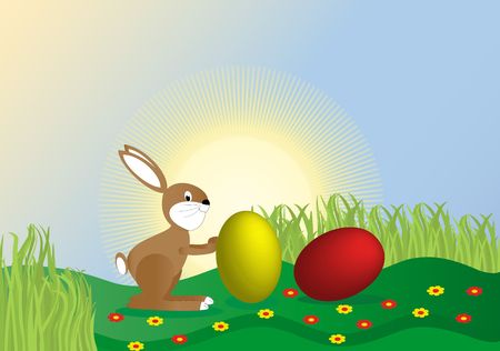 Easter rabbitの写真素材