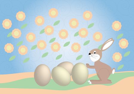 Easter rabbitの写真素材