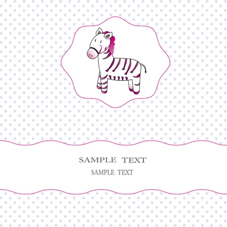Cute baby card with zebraの写真素材