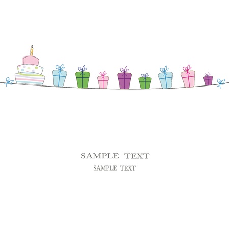 Cute card on festivite occassionのイラスト素材
