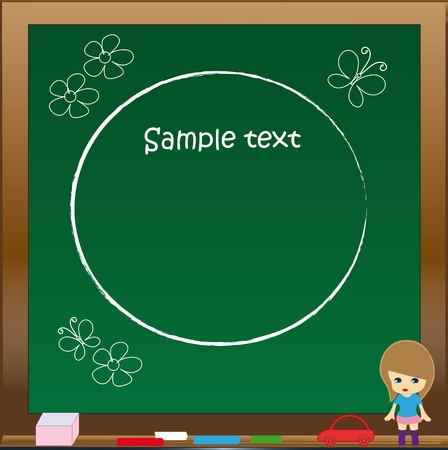 School board with place on messageのイラスト素材