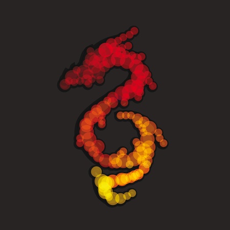 Dragon on chinese year 2012のイラスト素材