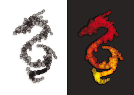 Dragon on chinese year 2012のイラスト素材