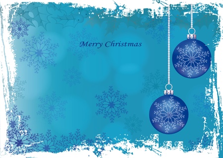 Grunge blue background on Christmasのイラスト素材