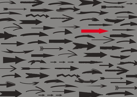 Arrows background with black and red colorのイラスト素材