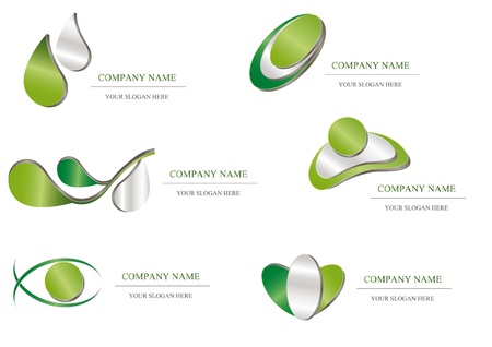 Abstract icon - green metallic company designのイラスト素材