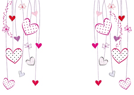 Cute card with hearts on special dayのイラスト素材