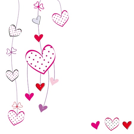 Cute card with hearts on special dayのイラスト素材