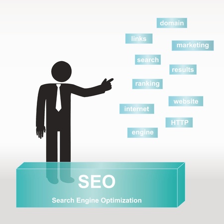 figure explain SEO concept- concept abstract backgroundのイラスト素材