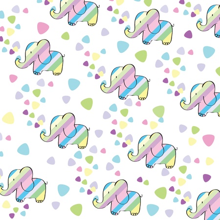 Cute baby background on birthday or showerのイラスト素材