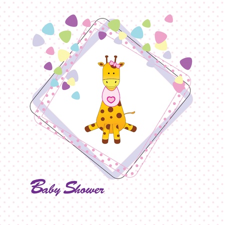 Cute and colorful baby invitation on baby showerのイラスト素材