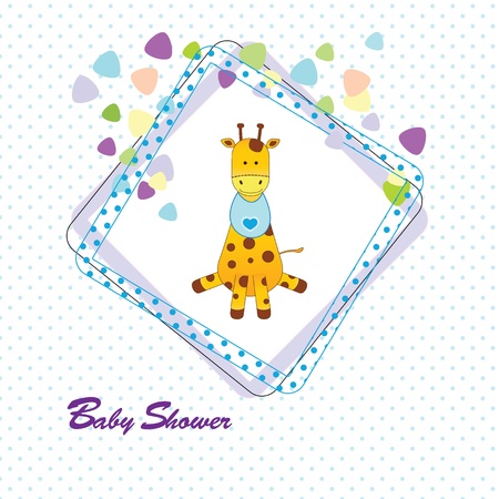 Cute and colorful baby invitation on baby shower のイラスト素材