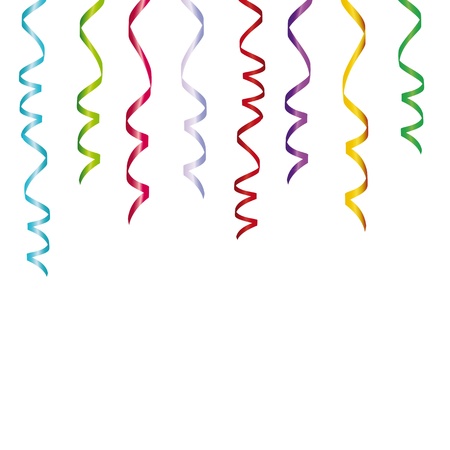 Many colorful streamer on birthday party for exampleのイラスト素材