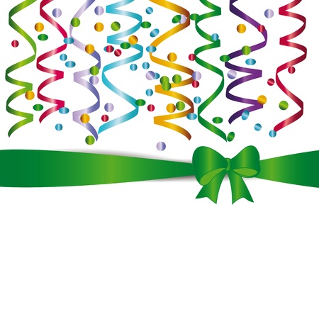 Many colorful streamer on birthday party for exampleのイラスト素材