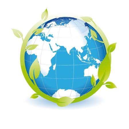 Green globe you can use on earth dayのイラスト素材