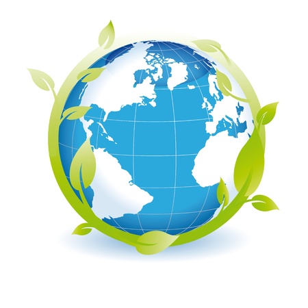 Green globe you can use on earth dayのイラスト素材