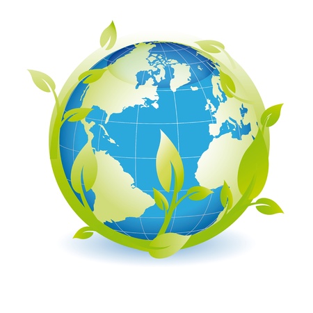 Green globe you can use on earth dayのイラスト素材