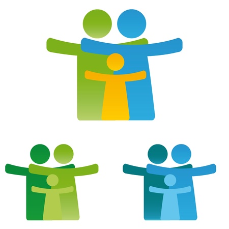 Pictogram showing figures happy familyのイラスト素材