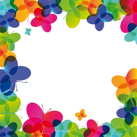 Colorful card on a special occasion with butterflyのイラスト素材