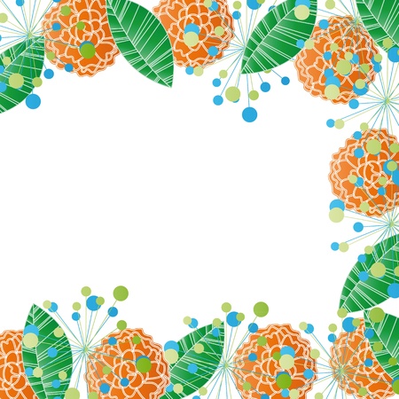 Colorful card on a special occasion with flowersのイラスト素材