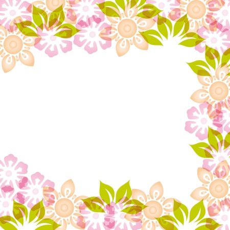 Colorful card on a special occasion with flowersのイラスト素材