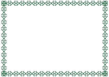 Cute, simple frame you can use like diploma frameのイラスト素材