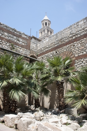 View on church berfly from Palace of Diocletian insideの写真素材