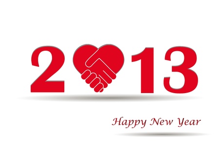 Cooncept card on New Year 2013 with handsのイラスト素材