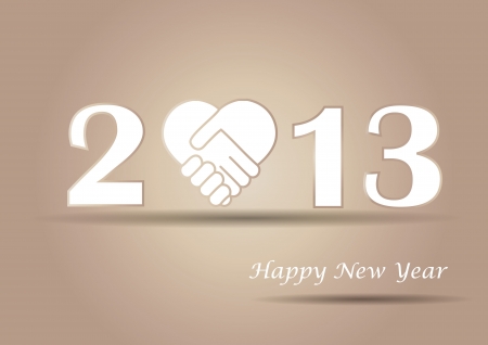 Cooncept card on New Year 2013 with handsのイラスト素材