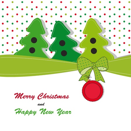 Cute and original new card on Christmasのイラスト素材