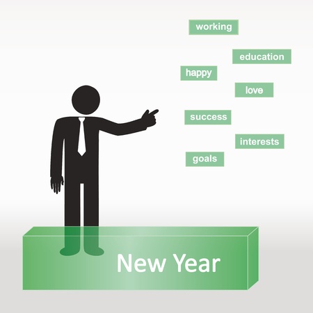 List on New Year 2013 - abstract conceptのイラスト素材