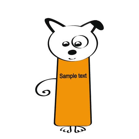Cute and simple kids frame show dogのイラスト素材