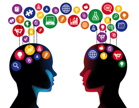 Social education communication conceptのイラスト素材