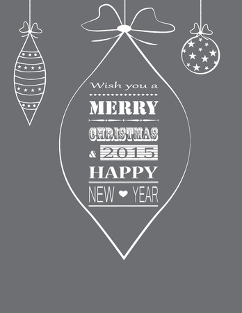 Cute and colorful card on New Year 2015のイラスト素材